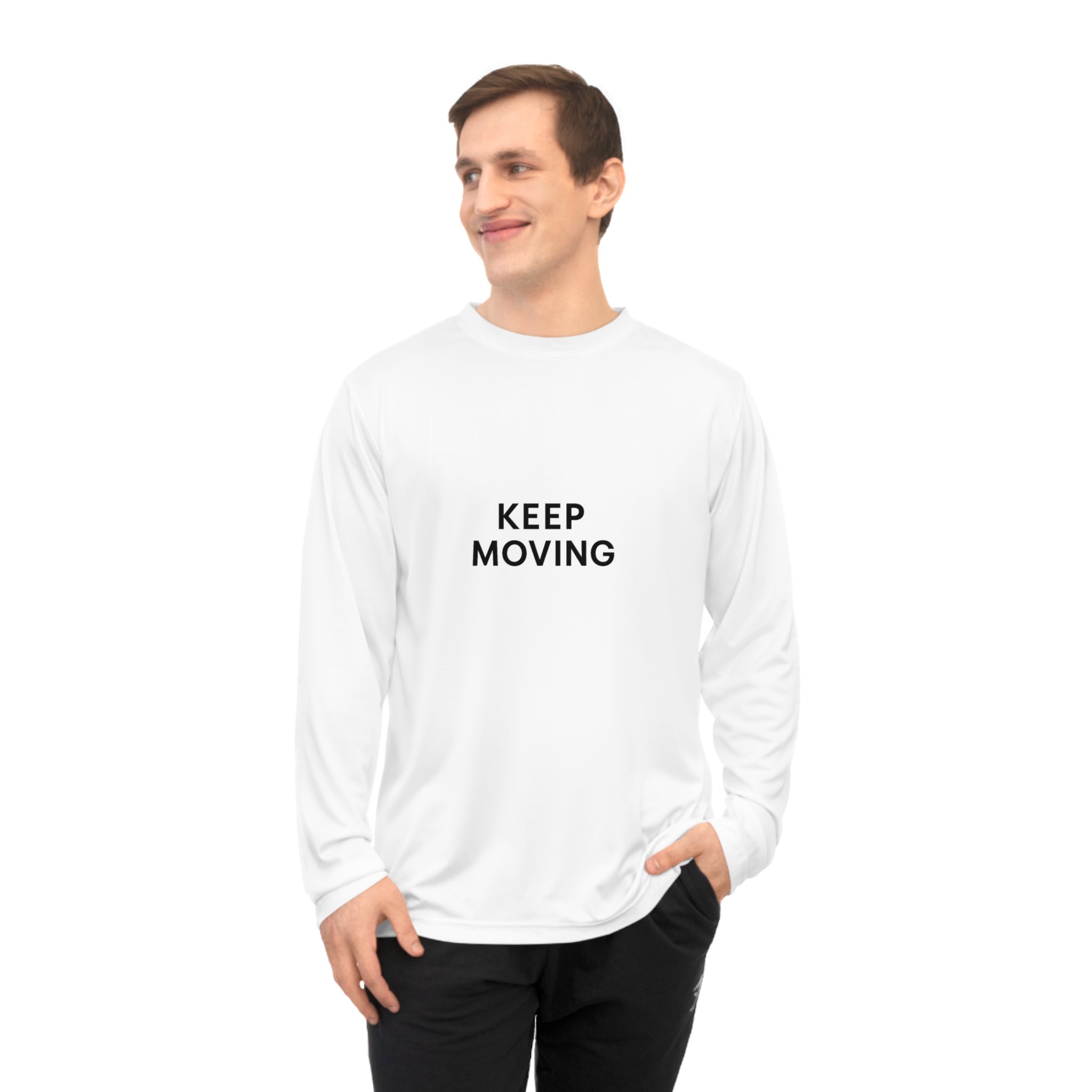 Unisex Performance Long Sleeve Shirt - "Keep Moving" Activewear