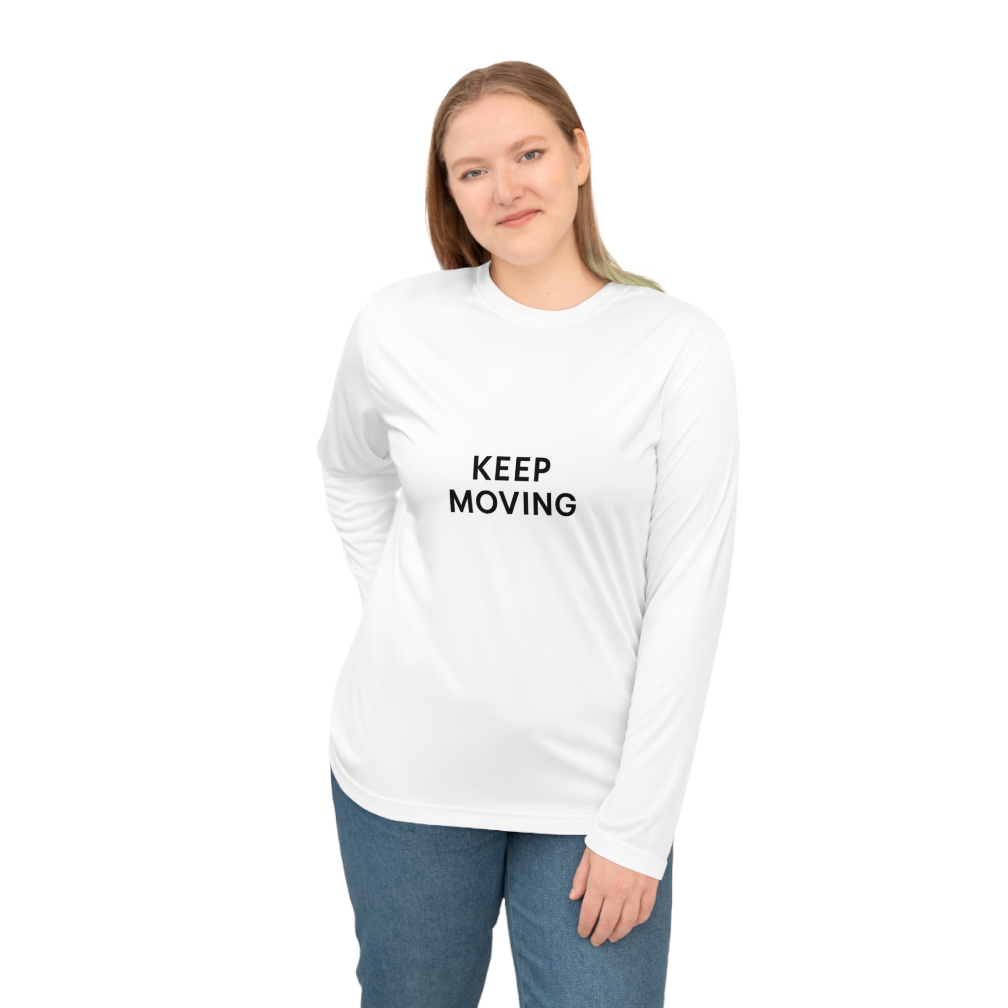 Unisex Performance Long Sleeve Shirt - "Keep Moving" Activewear