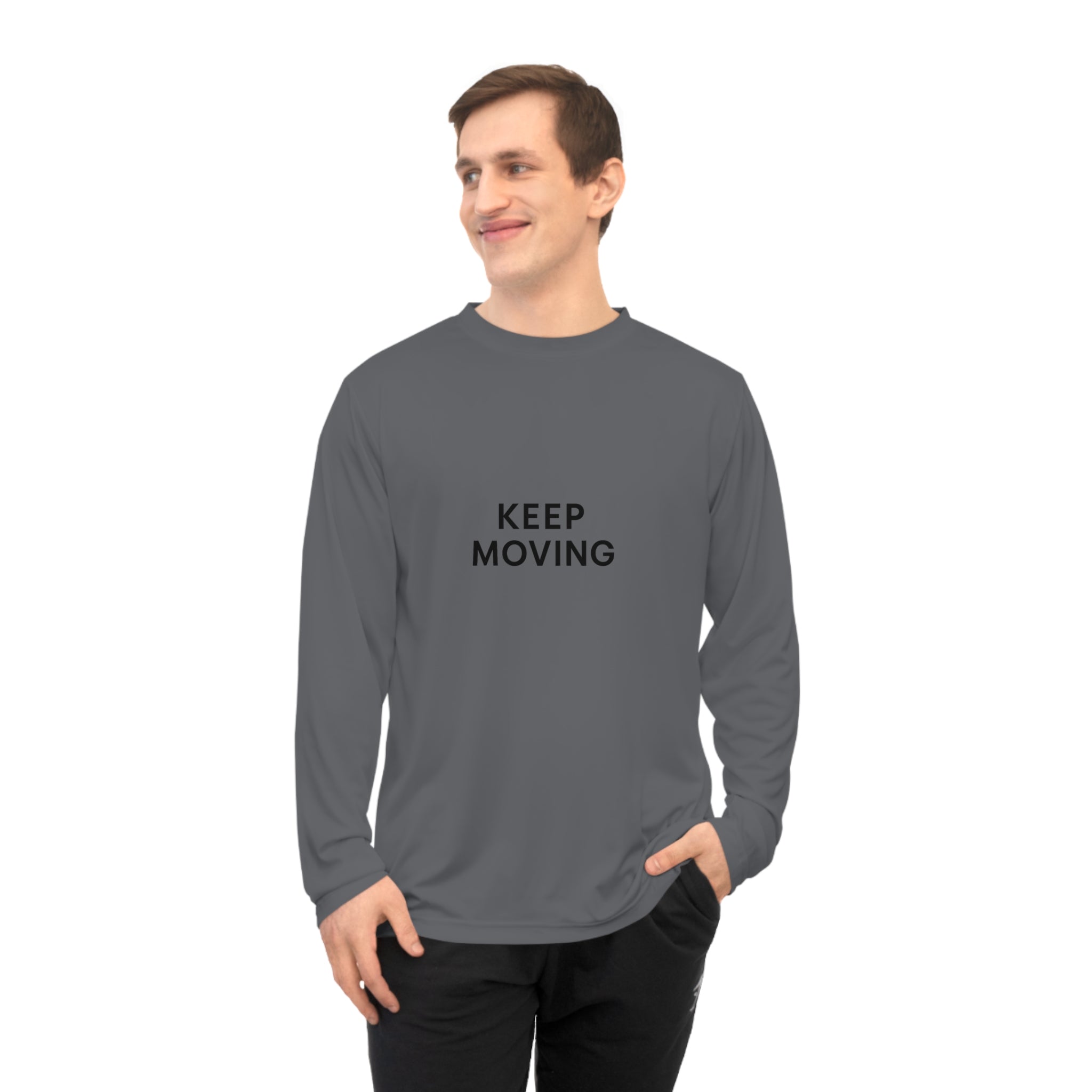 Unisex Performance Long Sleeve Shirt - "Keep Moving" Activewear