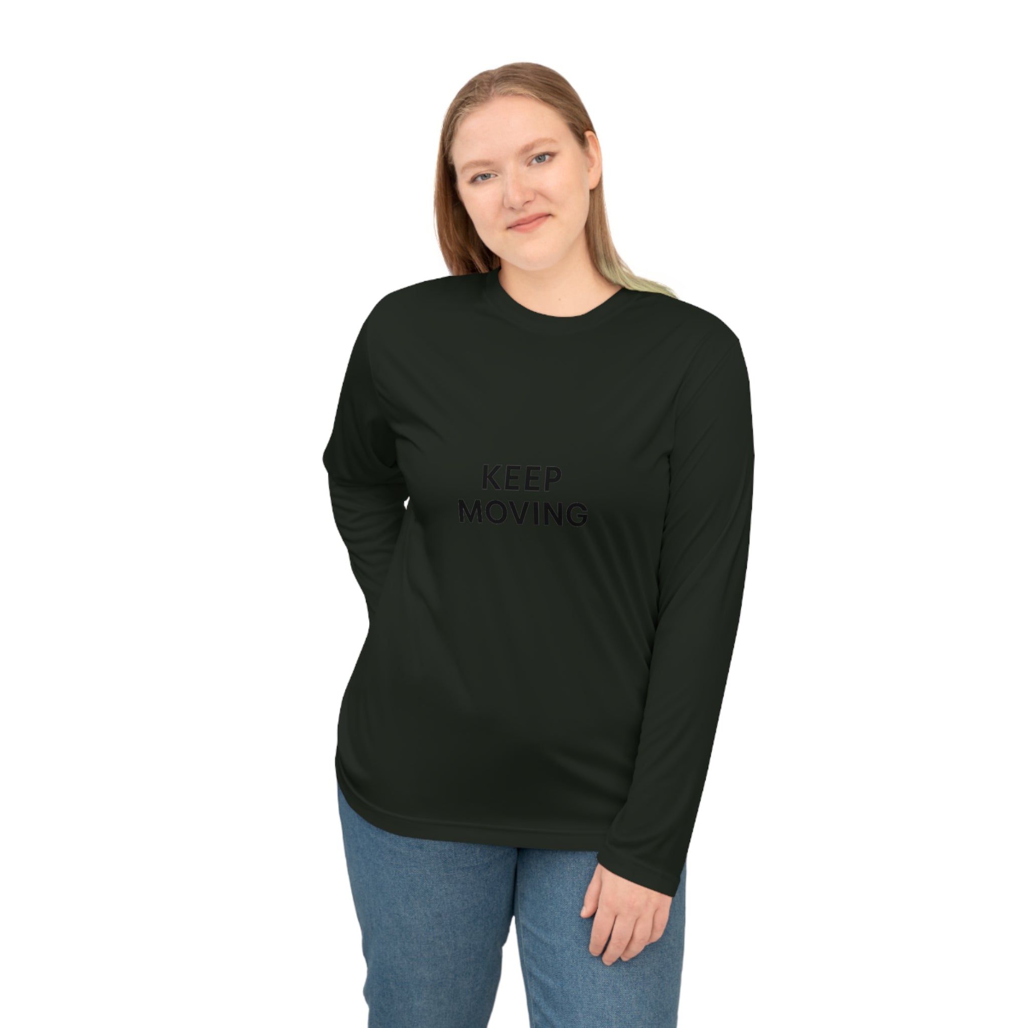 Unisex Performance Long Sleeve Shirt - "Keep Moving" Activewear