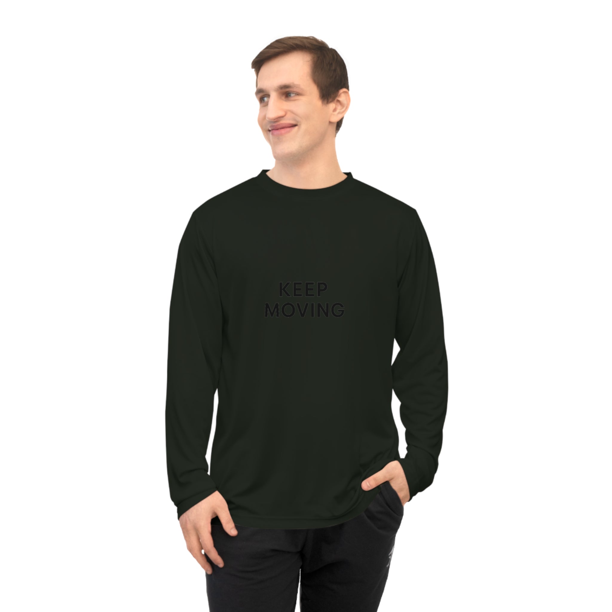 Unisex Performance Long Sleeve Shirt - "Keep Moving" Activewear