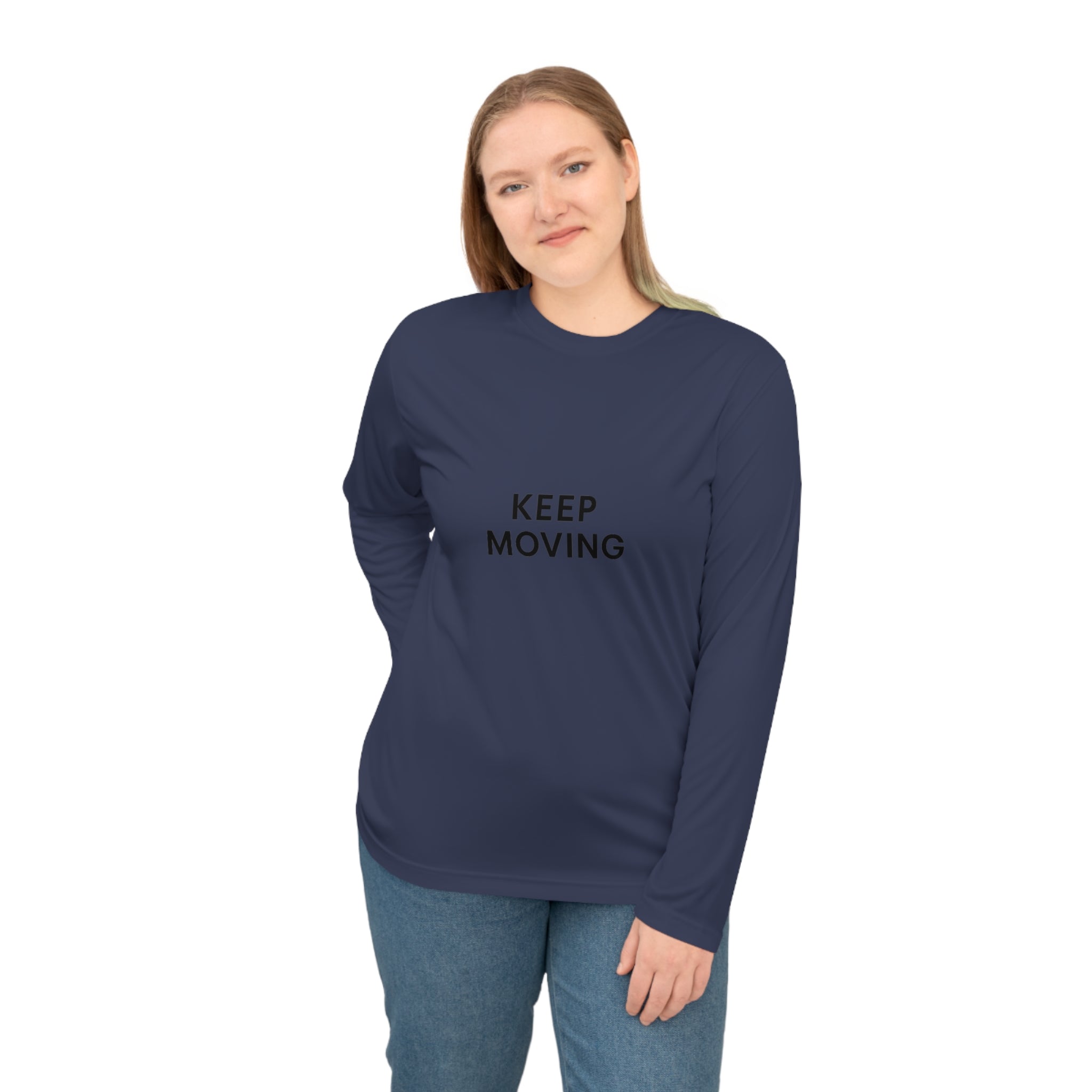 Unisex Performance Long Sleeve Shirt - "Keep Moving" Activewear