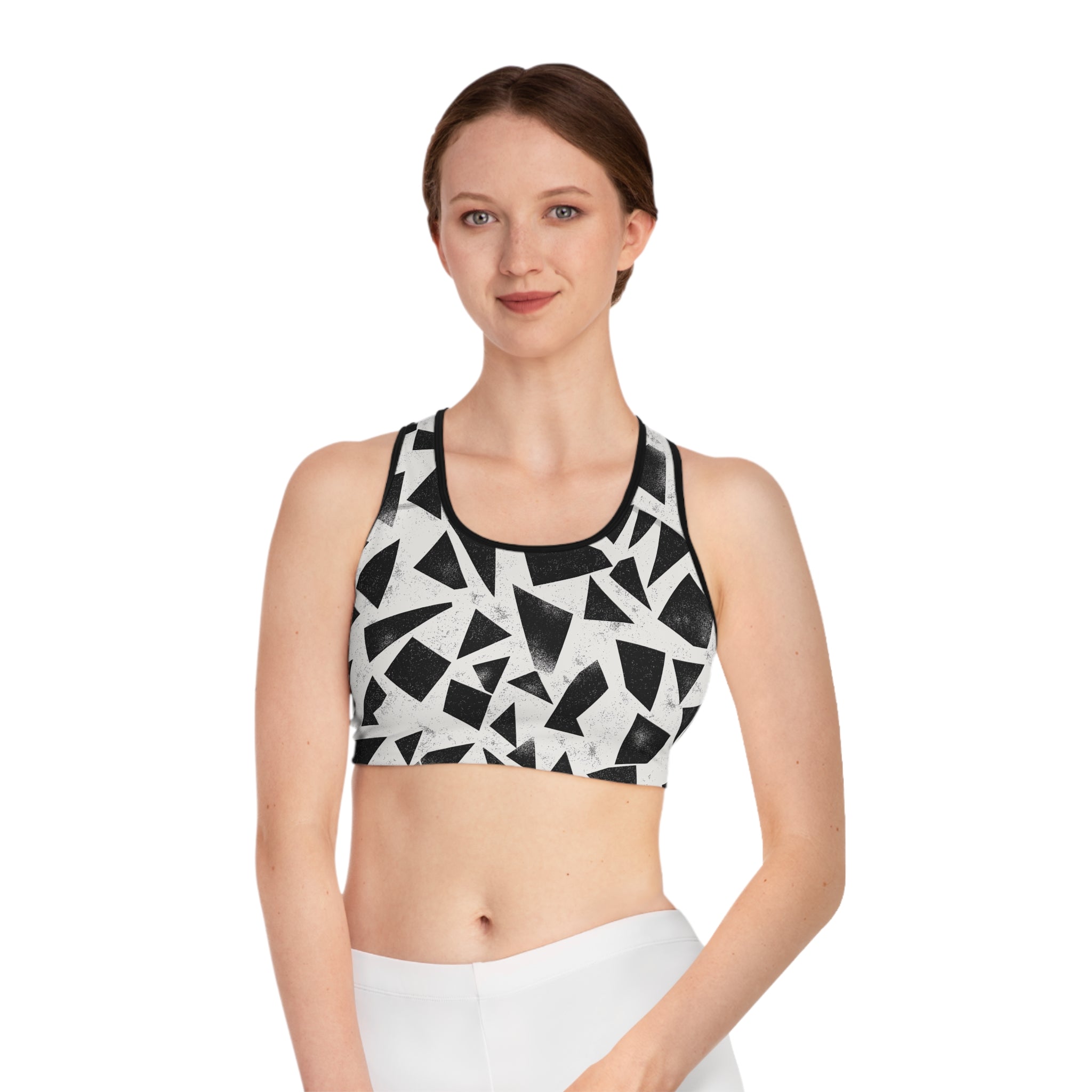 Modern Geometric Sports Bra