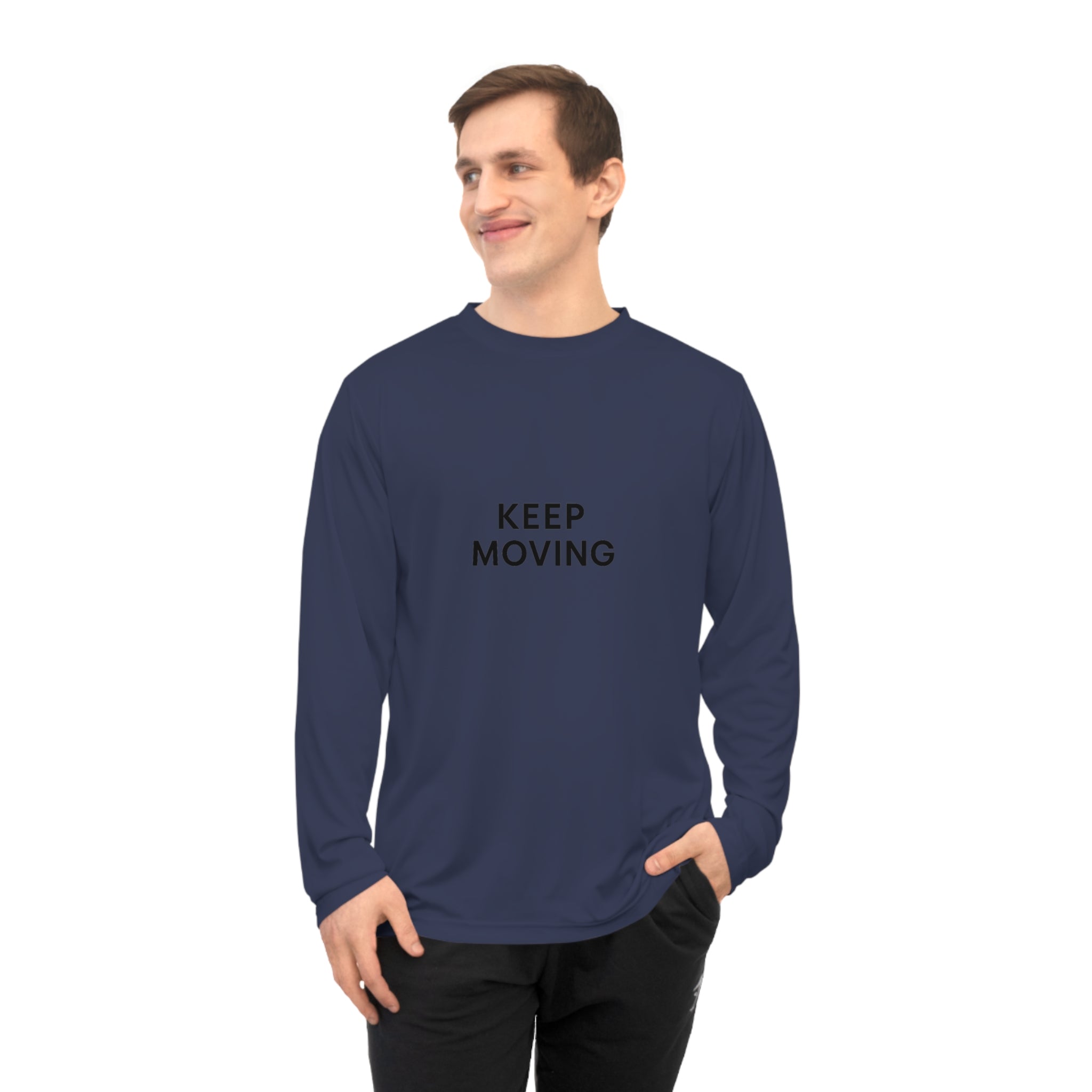 Unisex Performance Long Sleeve Shirt - "Keep Moving" Activewear